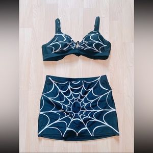 Unique Vintage Spiderweb swim suit